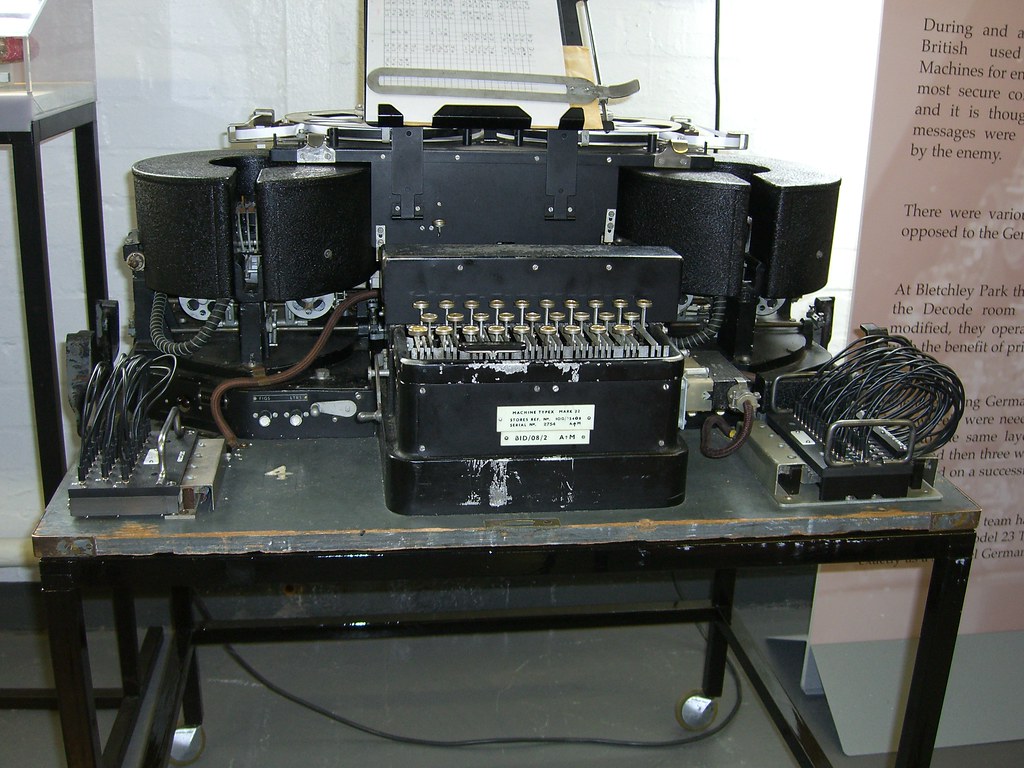 Typex Enigma, A British Typex machine modified to act as an…