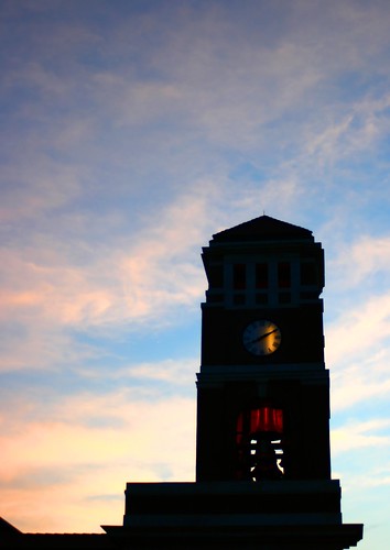 pink blue sunset shadow tower clock college silhouette canon mississippi campus rebel university bell ole oxford peddle miss olemiss sjy takeabow xti