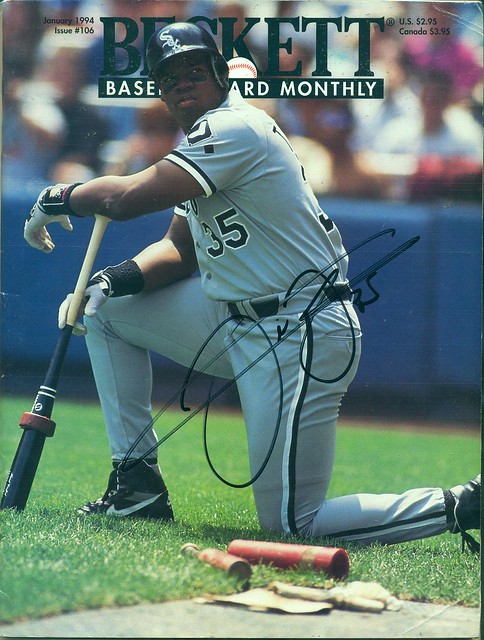 January 1994, Autographed Beckett Baseball Card Monthly Magazine by Frank Thomas