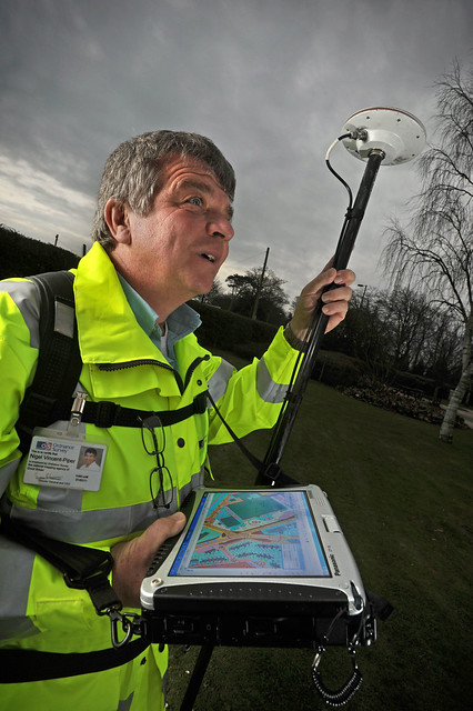 An Ordnance Survey surveyor