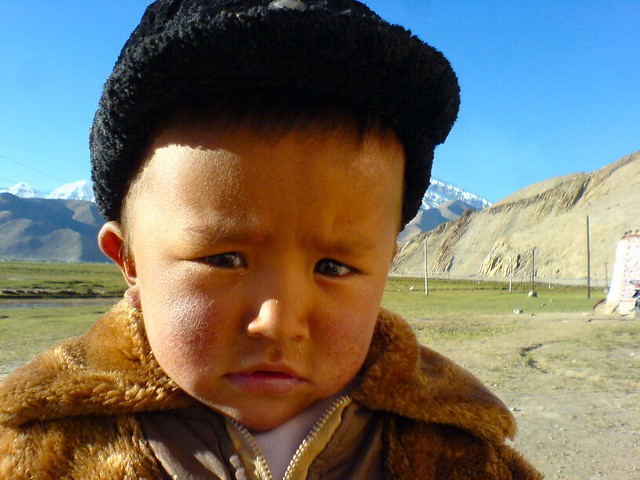 Cute Kyrgyz Boy At Karakul Lake