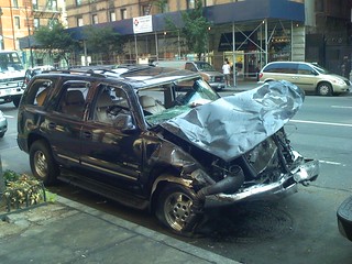 Wrecked and rolled SUV, Upper West Side | by Salim Virji