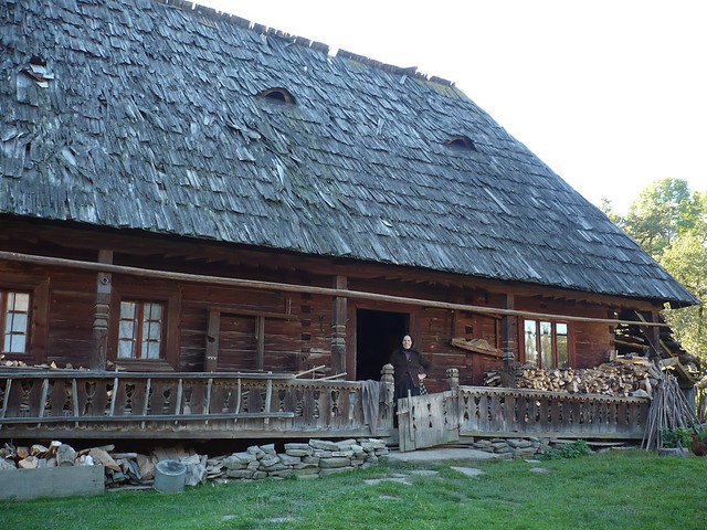 old wooden house from sacel, maramures
