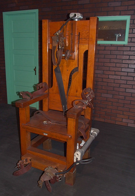 The real "Old Sparky" electric chair, at the Texas Prison Museum.