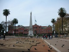 Plaza de Mayo With Pyrámide de Mayo & Casa Rosada Founded In 1580