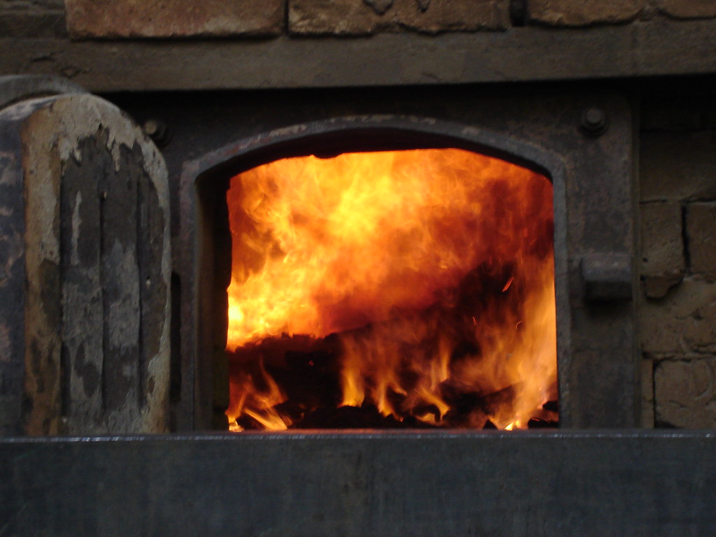 Furnace Flame: Wood Fired Boiler Furnace Flame