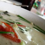 Spicey chicken soup with coconut