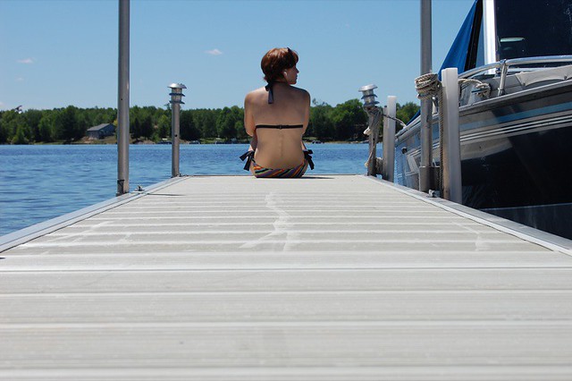 on the dock