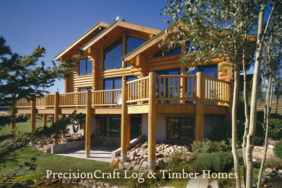 Milled Log Home | Located in Utah | PrecisionCraft Log Homes