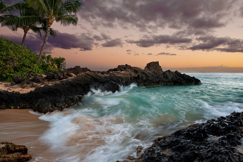 ocean sunset beach hawaii pacific cove secretbeach maui makena mauihawaii makenacove nikond700 nikon2470 coth5 passiondéclic