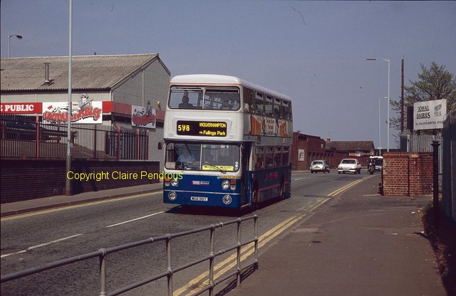TWM (ex WMPTE) Fleetline 6961 on the A460 Cannock Rd one sunny afternoon in April 1995