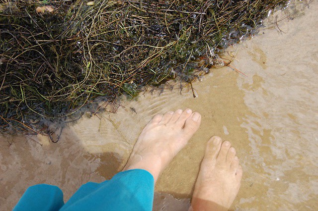 feet and water