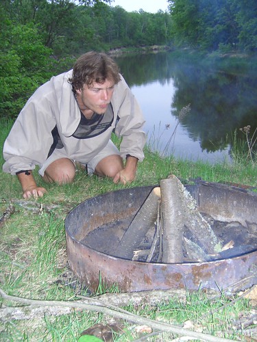 Petrie working on a fire | by paddling4apurpose