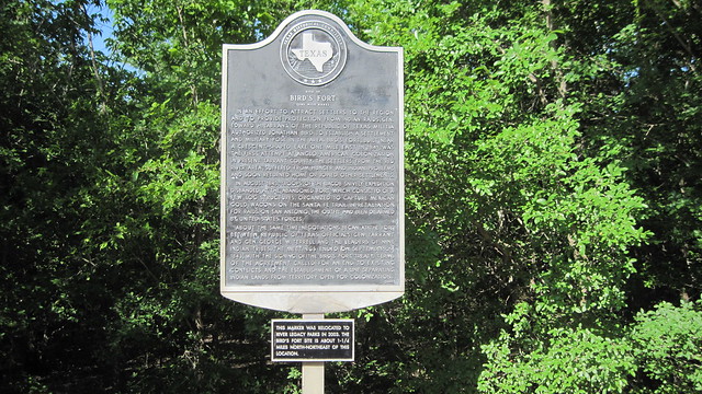 Site of Bird's Fort (One Mile East), Arlington Texas Historical Marker