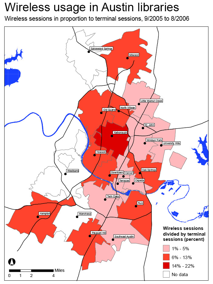 Austin Library Map Wireless usage in Austin public libraries | Preview of a pap… | Flickr