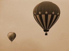 patriotic balloon sepia