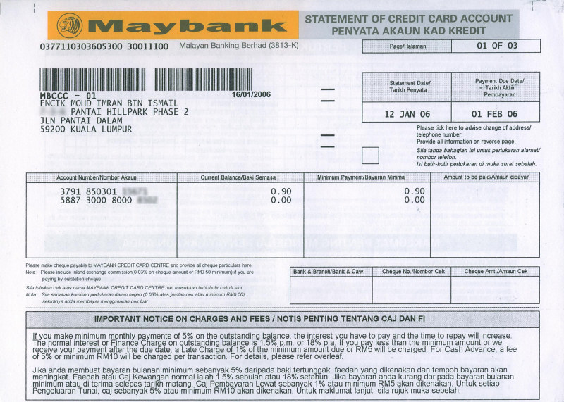 Maybank bank statement