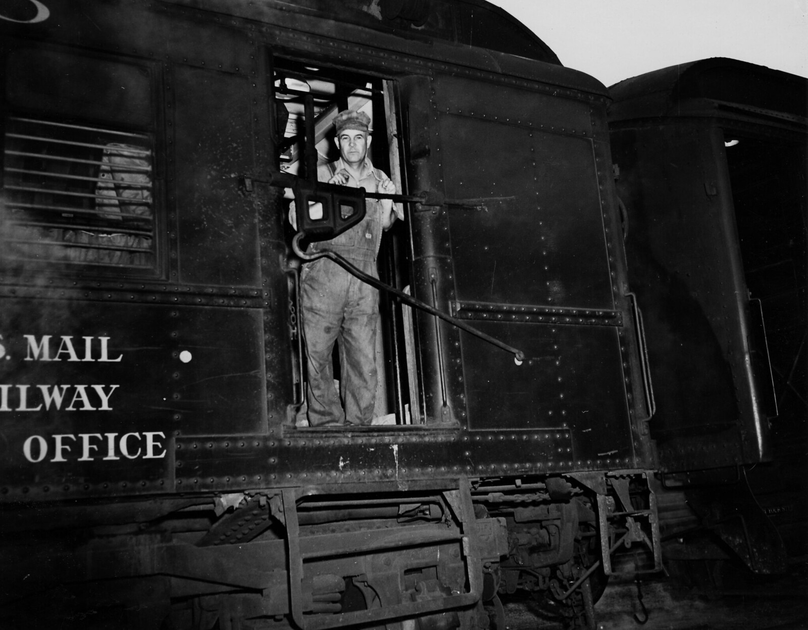 Baggage car on the Baltimore and Ohio railroad