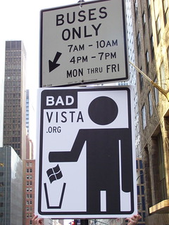 BadVista.org action outside Cipriani for the Microsoft Vista launch lunch | by johnsu01