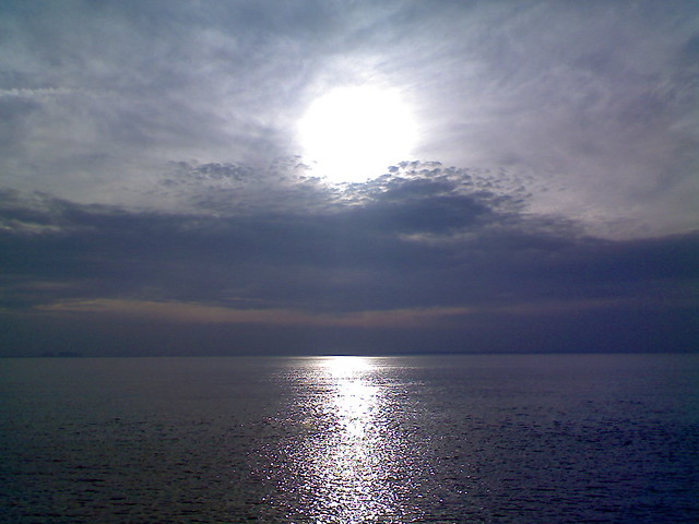 Silver Sun Sky and Sea