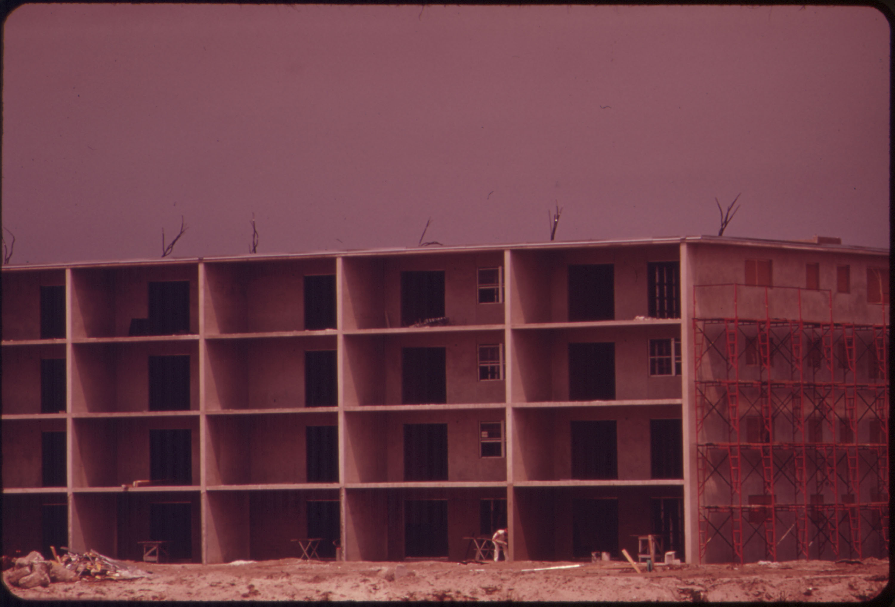 Apartment Under Construction at Century Village Retirement Community. The Entire Complex of 7,838 Units (Individually-Owned Condominiums) Is Due to Be Completed in the Spring of 1974.