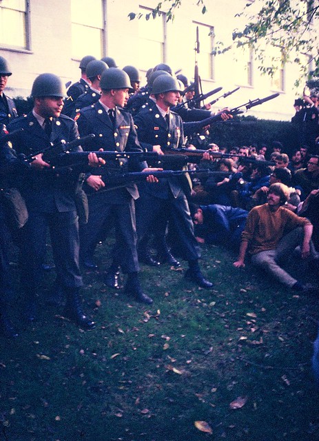 Soldiers guard Pentagon, 1967 Peace March