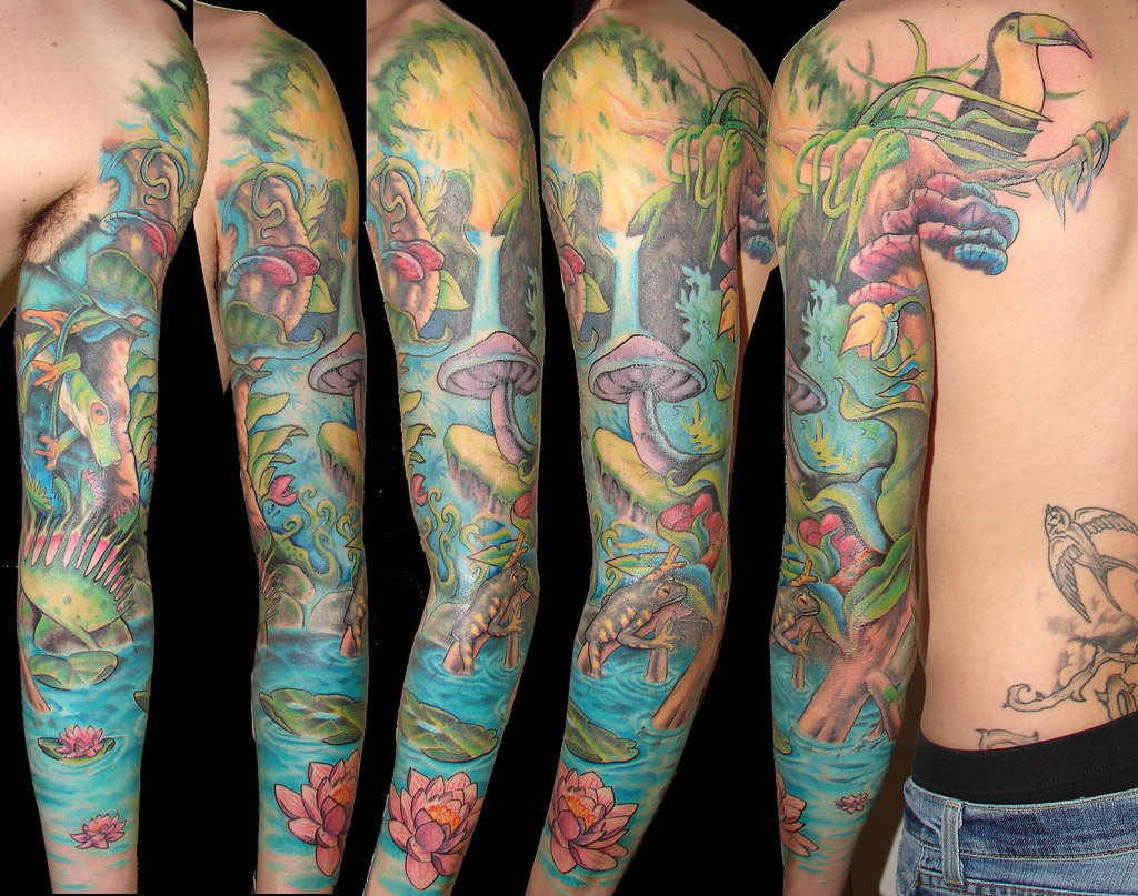 frog-tree-lotus-water-tattoo | nosurrenderstudios | Flickr