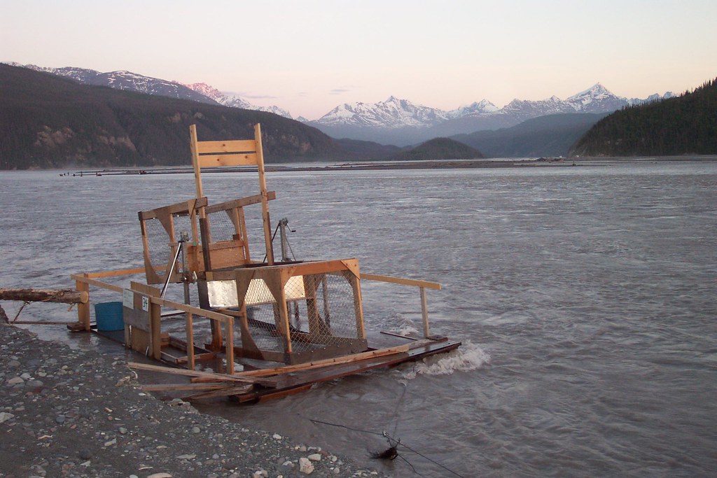 Fish wheel, On the Copper river near Chitna, Alaska, Ron