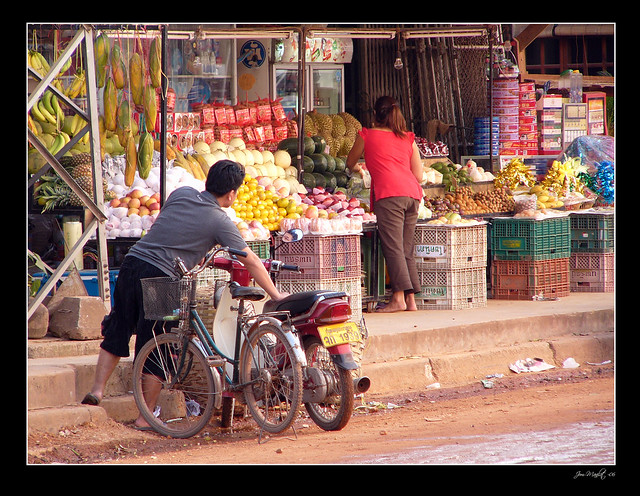 Fruit shop in Vientiane, Laos