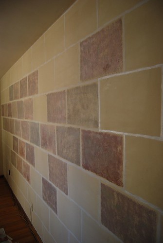 first faux paint the grid design | by Tomitheos