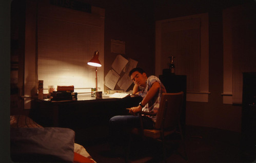 Ray, Studying at the 600 Pound Desk - 1987