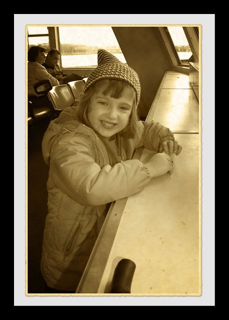 Siobhan on a Sydney Ferry