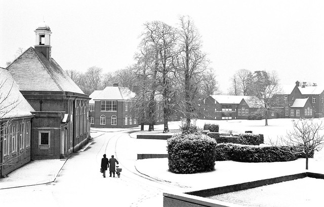 Leighton Park-Reading, England, 1974 snow scene