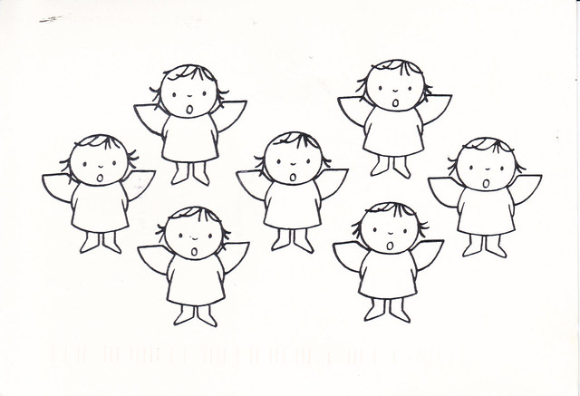 Miffy Angel Choir Postcard