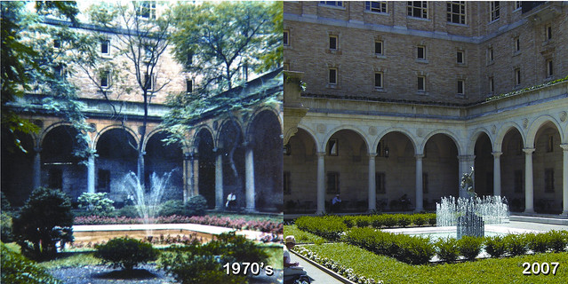 Boston Public Library: Courtyard - Then and Now