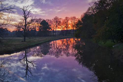 reflection sunrise river conestoga