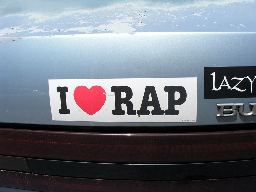 i love rap, this red, white & blue shopper also loves rap., talulahgosh