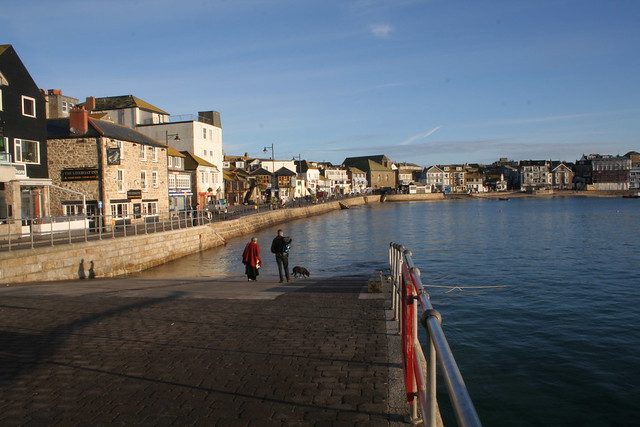 Early morning walking the dog in St Ives