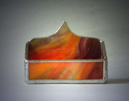 Multi Swirl Stained Glass Business Card Holder