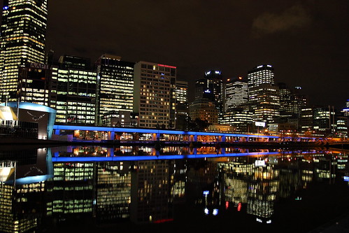 Yarra River; night, light, water, reflection by -Damian-