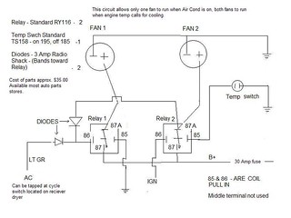 FAN RELAY SCHEMATIC | This setup will allow you to run only … | Flickr
