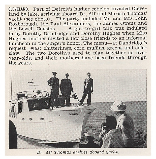 Dorothy Dandridge Visits Cleveland, Ohio - Jet Magazine, June 19, 1952