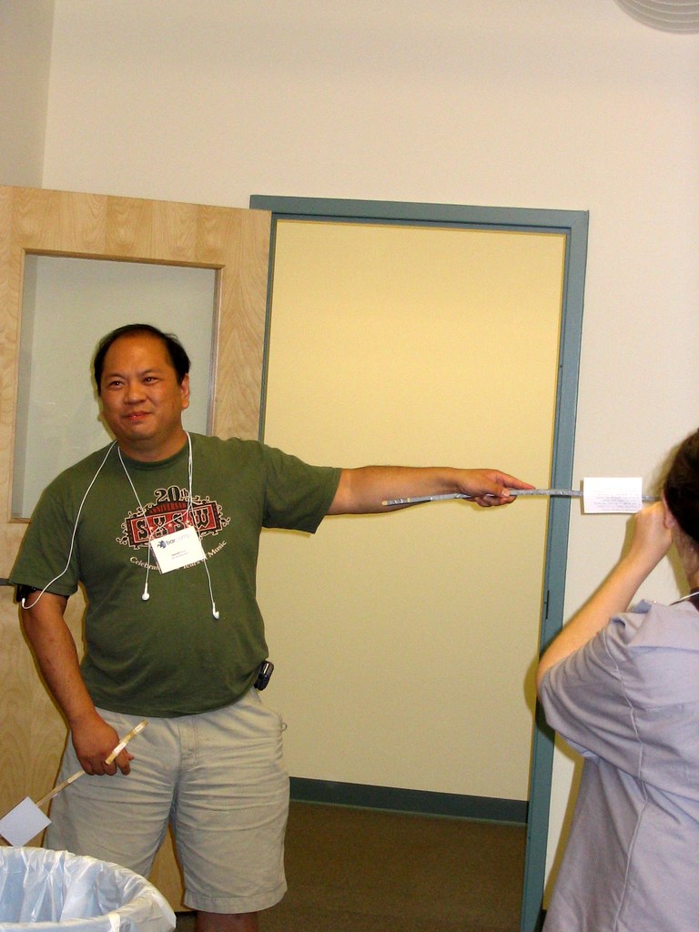 Personal Space Ruler Dave Seah | Dave demonstrating his personal space ruler | Jeff L | Flickr