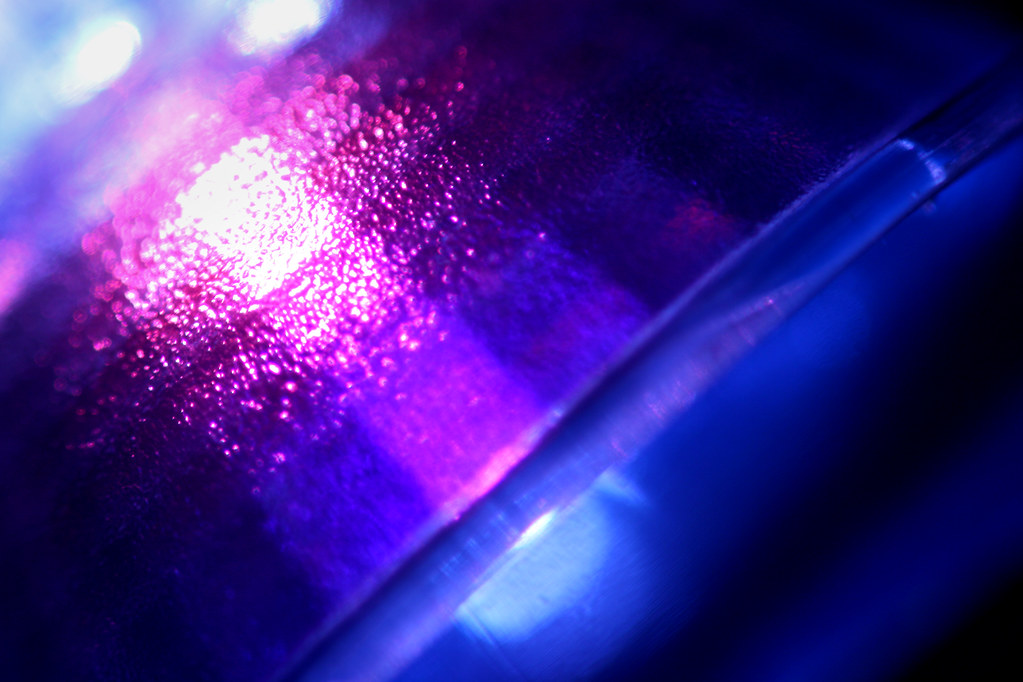 Purple n Blue | Purple and blue shades of a desktop lamp. | Martin | Flickr