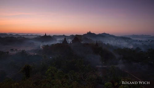 Mrauk U Morning by Rolandito., morning mist fog sunrise dawn asia state burma south east myanmar southeast birma birmanie rakhine m