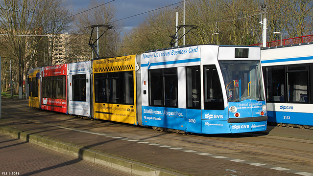 GVB - Siemens Combino (13G/C1), 2098 (GVB-Mobiliteitsfabriek), tram 7, Insulindeweg (Amsterdam)