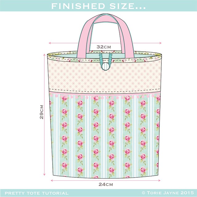 Pretty tote tutorial - finished size