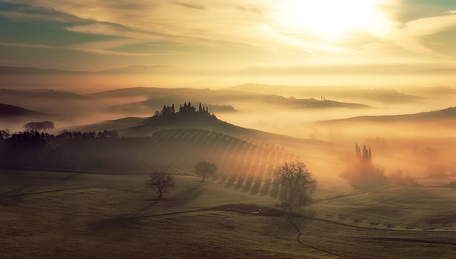 The Surreal Val d'Orcia.Tuscany.