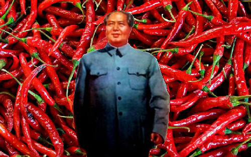The East is Red. Hot Red Peppers.