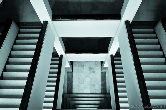 Geometric Staircases inside an art déco building - Vertigo Series